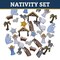 Buttons Galore 50 Piece Nativity Christmas Novelty Buttons Assortment for Sewing and Crafts